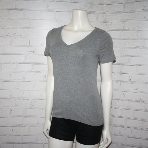 🌫️ A New Day · Gray V-Neck Tee · Size Small - Picture 3 of 5